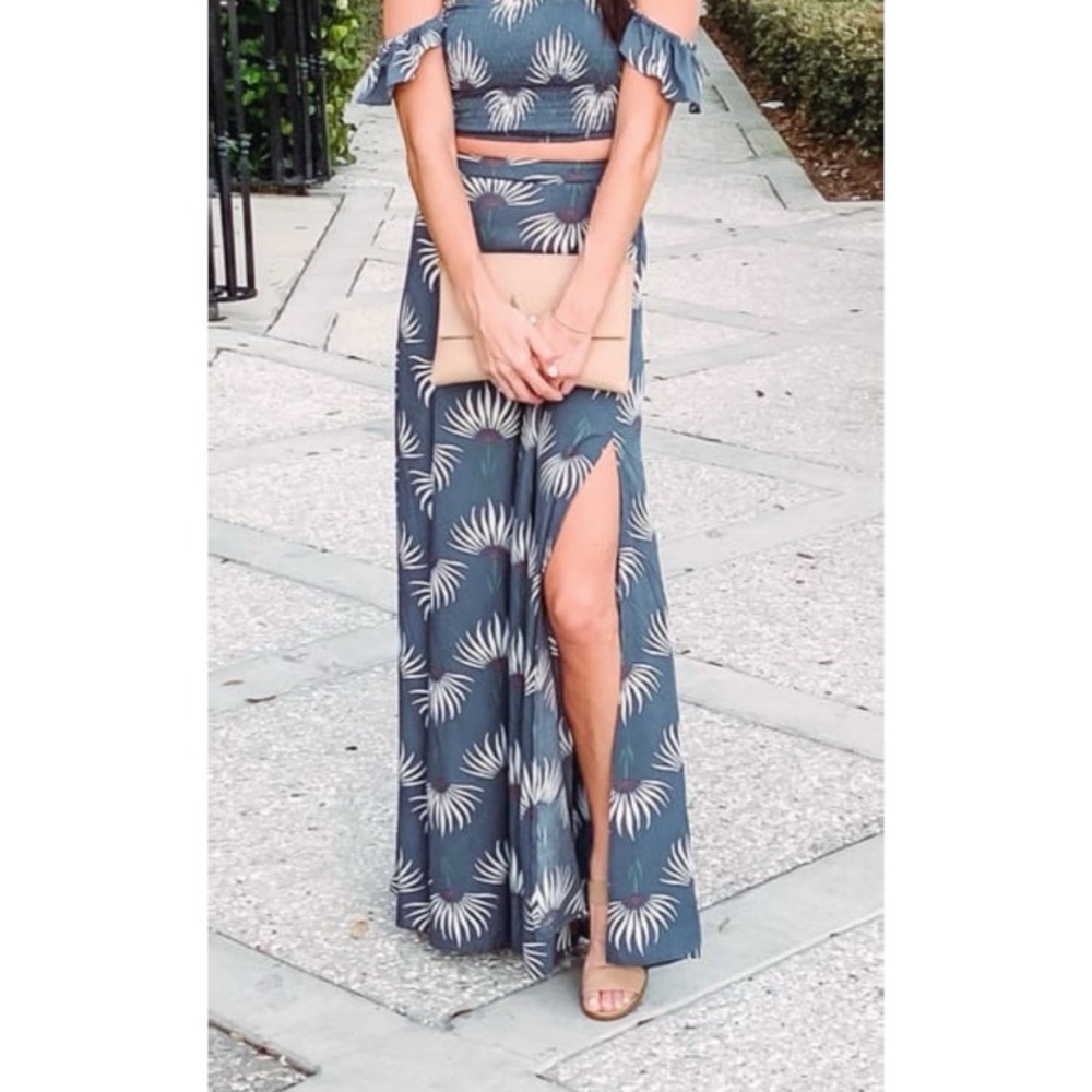 Patterned two piece maxi - Lulus